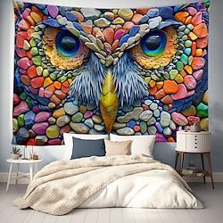 Animal Cobblestones Hanging Tapestry Wall Art Large Tapestry Mural Decor Photograph Backdrop Blanket Curtain Home Bedroom Living Room Decoration Owl Lion Lightinthebox