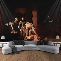 Caravaggio Painting Hanging Tapestry Wall Art Large Tapestry Mural Decor Photograph Backdrop Blanket Curtain Home Bedroom Living Room Decoration miniinthebox - thumbnail