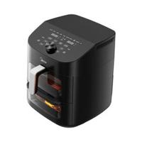 Midea Smart Air Fryer With Digital Touch Control, 11L Capacity With 2 Cooking Zone, See Through Window, Wi-Fi Connection, Healthy Cooking, Timer Up To 90 Mins Temperature Control 230°C, Black (MAD-110D2APK)