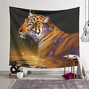 Wall Tapestry Art Decor Blanket Curtain Hanging Home Bedroom Living Room Decoration Polyester Tiger miniinthebox
