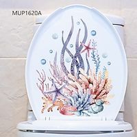 Watercolor Toilet Decals: Coral, Starfish, Seagrass, Jellyfish, Conch - Removable Bathroom Household Wall Stickers, Ideal for Adding a Beachy Vibe to Your Space Lightinthebox