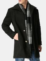 Woolen Mid-long Trench Coat - thumbnail