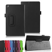Phone Case For Asus Full Body Case Leather Flip Asus ZenPad S 8.0 Z580C ASUS Zenpad S 8.0 Z580CA Asus ZenPad 8.0 Z380M ASUS Zenpad 8.0 Z380KL / KNL with Stand Flip Origami Solid Color Hard PU Leather miniinthebox - thumbnail
