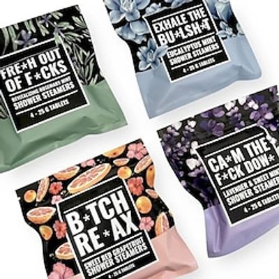 Swear Shower Steamers Gift Set, Aromatherapy SPA Kit, Self Care and Relaxation Stress Relief, Home SPA, Bath Bombs Bridal Shower Gifts, Christmas Birthday Gifts for Women and Mom Lightinthebox