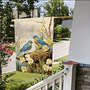 Spring Birds Garden Flag 12x18Inch Outdoor Decorations Welcome Garden Patio Flag Yard Flag Double Sided Holiday Outdoor Flags 1pc Lightinthebox