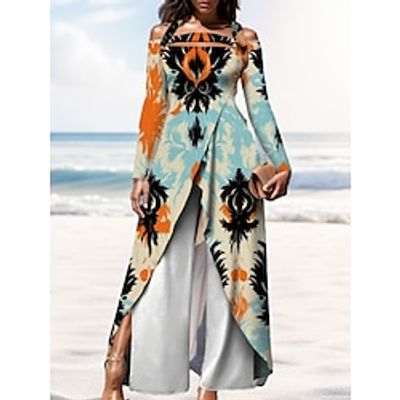 Women's Playsuit Print Print Halter Neck Boho Daily Bodycon Long Sleeve Yellow Purple Orange S M L Summer miniinthebox Women's Playsuit Print Print Halter Neck Boho Daily Bodycon Long Sleeve Yellow Purple Orange S M L Summer miniinthebox