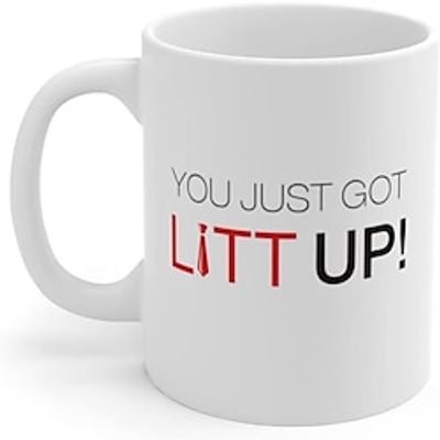 You Just Got Litt Up 11oz White Mug Suits Office Birthday Xmas Gift Funny Coffee Mug, Funny Mugs, Friend Mug, Cute Mug, Coworker Mug, Gifts For Her, Best Friend Gifts, Sarcastic Mug Lightinthebox