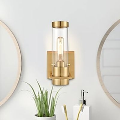 IModern Wall Light Fixture Nickel 1 PCS Wall Sconce Bathroom Wall Lighting with Cylinder Clear Glass Shade for Bathroom 110-240V Lightinthebox IModern Wall Light Fixture Nickel 1 PCS Wall Sconce Bathroom Wall Lighting with Cylinder Clear Glass Shade for Bathroom 110-240V Lightinthebox