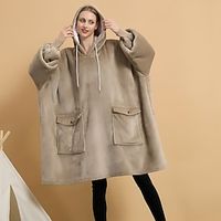 Oversized Microfiber  Sherpa Wearable Blanket, Seen On Shark Tank, One Size Fits All Lightinthebox - thumbnail