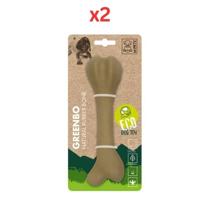 M-Pets Greenbo Natural Rubber Bone Dog Toy Medium (Pack of 2)