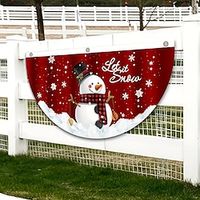 1pc Christmas Fan Flag Outdoor Hanging Flag Door Hanging Christmas Decorations Santa Claus Snowman Creative Cartoon Printing, Scene Decor, Festivals Decor, Room Decor, Home Decor, Offices Decor Lightinthebox - thumbnail