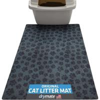 Drymate Cat Litter Mat Paw Dots Black 20 x 28 inch/ 51cm x 71 cm