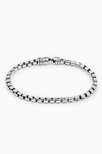 Large Box Chain Bracelet in Sterling Silver, 5mm