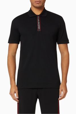 Selvedge Logo Tape Piqué Polo Shirt Selvedge Logo Tape Piqué Polo Shirt