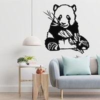 1pc Panda Metal Wall Art Outdoor Decor Rust Proof Wall Sculpture Ideal For Garden, Home, Farmhouse, Patio And Bedroom miniinthebox - thumbnail