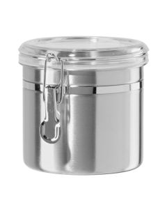 Oggi Stainless Steel 36oz Clamp Canister with Clear Lid