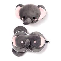 Puckator Janu The Elephant Plush Travel Pillow & Eye Mask