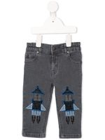 Stella McCartney Kids rocket appliqué jeans - Grey