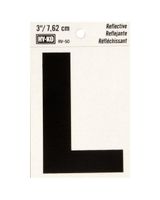Hy-Ko 3 Inches Black Reflective Letter L Hy-Ko 3 Inches Black Reflective Letter L