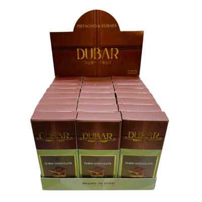 Dubar Chocolate, Pistachio & Kunafa 100G Pack of 24