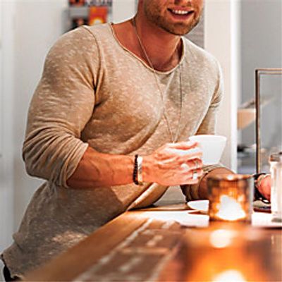 Men's Shirt Solid Colored Long Sleeve Casual Tops Casual Fashion Breathable Comfortable Beige Lightinthebox
