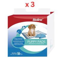 Bioline Puppy Training Pads 45 X 33cm - 50Pcs (UAE Delivery Only) (Pack of 3)