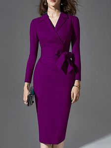 Fashion All-match Solid Color Dress