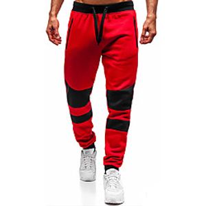 Men's Active Loose Chinos Sweatpants Pants - Solid Colored Red Gray M / L / XL miniinthebox