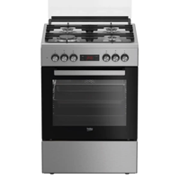 Beko Freestanding Gas Hob 4 Zones & Electric Oven 72 Liters - Stainless Steel (FSM61330DXDSL)