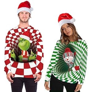 Snowman Grinch Ugly Christmas Sweater  Sweatshirt Men's Women's Christmas Christmas Carnival Masquerade Christmas Eve Adults Party Christmas Polyester Top Lightinthebox