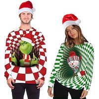 Snowman Grinch Ugly Christmas Sweater  Sweatshirt Men's Women's Christmas Christmas Carnival Masquerade Christmas Eve Adults Party Christmas Polyester Top Lightinthebox - thumbnail