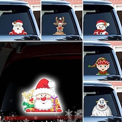 1pc Christmas Reflective Sticker, Cute Santa Claus Reindeer Snowman Car Window Decal Car Window Bumper Sticker Christmas Car Accessories Decoration miniinthebox 1pc Christmas Reflective Sticker, Cute Santa Claus Reindeer Snowman Car Window Decal Car Window Bumper Sticker Christmas Car Accessories Decoration miniinthebox