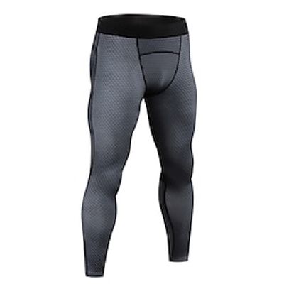Men's Athletic Pants Compression Pants GYM Pants Running Pants Outdoor Athleisure Daily Sports Breathable Quick Dry Soft Sweat wicking Plain Full Length Fashion Casual Activewear Black White Lightinthebox