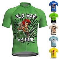 21Grams Men's Cycling Jersey Short Sleeve Bike Top with 3 Rear Pockets Mountain Bike MTB Road Bike Cycling Breathable Quick Dry Moisture Wicking Reflective Strips Black  Orange Yellow Blue Graphic Lightinthebox - thumbnail