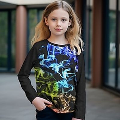 Girls' 3D Graphic Pullover Sweater Long Sleeve 3D Print Fall Winter Active Fashion Cute Polyester Kids 3-12 Years Crew Neck Outdoor Casual Daily Regular Fit Lightinthebox