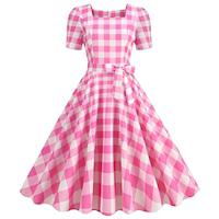 Retro Vintage 1950s Rockabilly Dress Swing Dress Audrey Hepburn Women's Carnival Dailywear Dress Lightinthebox