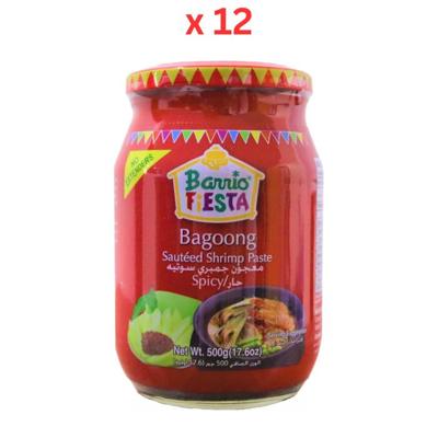 Barrio Fiesta Sauteed Shrimp Paste Spicy 500G Pack of 12