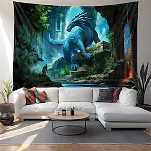 Trippy Dragon Forest Hanging Tapestry Wall Art Large Tapestry Mural Decor Photograph Backdrop Blanket Curtain Home Bedroom Living Room Decoration Lightinthebox