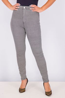 Womens High Rise Checkered Jegging Black/White Womens High Rise Checkered Jegging Black/White
