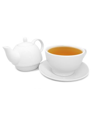 Nerthus Porcelain Double Teapot White 11 x 7.5 x 11.5 cm