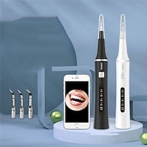 Intelligent Visual Ultrasonic Tooth Scaler Calculus Remover Teeth Cleaning Tool Electric Dental Calculus Remove Safe and Effective Tooth Cleaner for Adult and Kids Lightinthebox