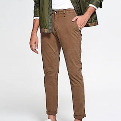 Men's Trousers Chinos Work Pants Khaki Pants Pocket Solid Color Comfort Full Length Casual Daily Going out Stylish Simple ArmyGreen Black Micro-elastic Lightinthebox