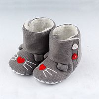 Boys' Girls' Boots Baby Shoes Snow Boots Knit Cute Snow Boots Infants(0-9m) Toddler(9m-4ys) Daily Pink Gray Brown Winter / Mid-Calf Boots miniinthebox - thumbnail