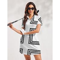 Women's Tennis Dress Golf Dress White Short Sleeve Dress Ladies Golf Attire Clothes Outfits Wear Apparel Lightinthebox