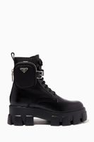 Monolith Combat Boots in Brushed Rois Leather & Nylon Monolith Combat Boots in Brushed Rois Leather & Nylon