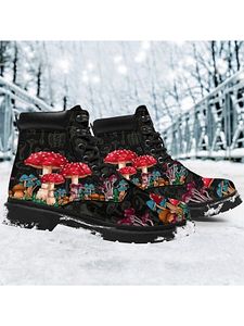 Multicolored Mushroom Martin Boots