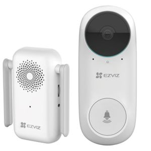 EZVIZ DB2C Wire-Free Video Doorbell With Chime Rechargable Battery Powerd Wireless Smart Home Security Camera - CS-DB2-A0-2C3WPB