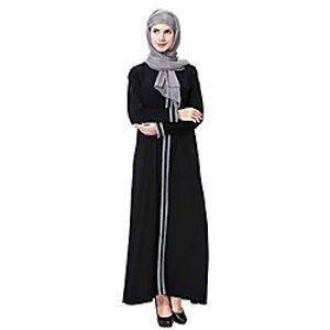 - ladies lady daily casual muslim soild long sleeves long vintage fasion dresses - muslim solid color womens long robe Lightinthebox