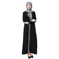 - ladies lady daily casual muslim soild long sleeves long vintage fasion dresses - muslim solid color womens long robe Lightinthebox - thumbnail