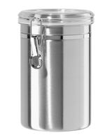 Oggi Stainless Steel 62oz Clamp Canister with Clear Lid Oggi Stainless Steel 62oz Clamp Canister with Clear Lid